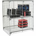 Global Industrial 1-Tier 2 Door Wire Mesh Security Locker, 48inWx36inDx60inH, Gray, Unassembled 184098